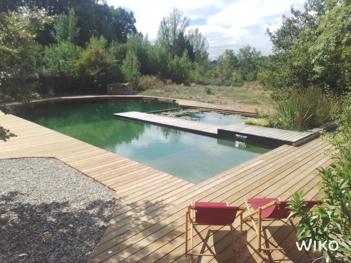 Grand Gite Les Cabanes De Fallot Pour 19 Personnes - Piscine Naturelle L'isle-Bouzon Bagian luar foto